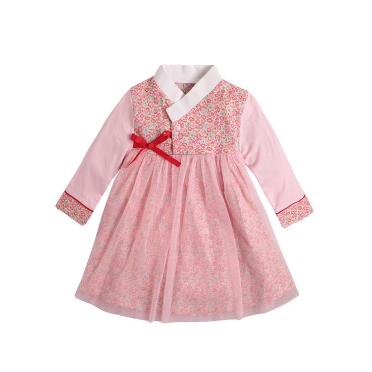 Girl Hanbok Romper Dress - Image 3
