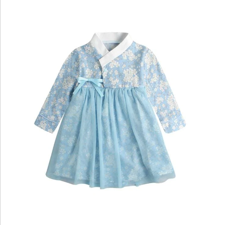 Girl Hanbok Romper Dress - Image 4