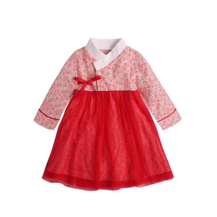 Girl Hanbok Romper Dress - Image 5