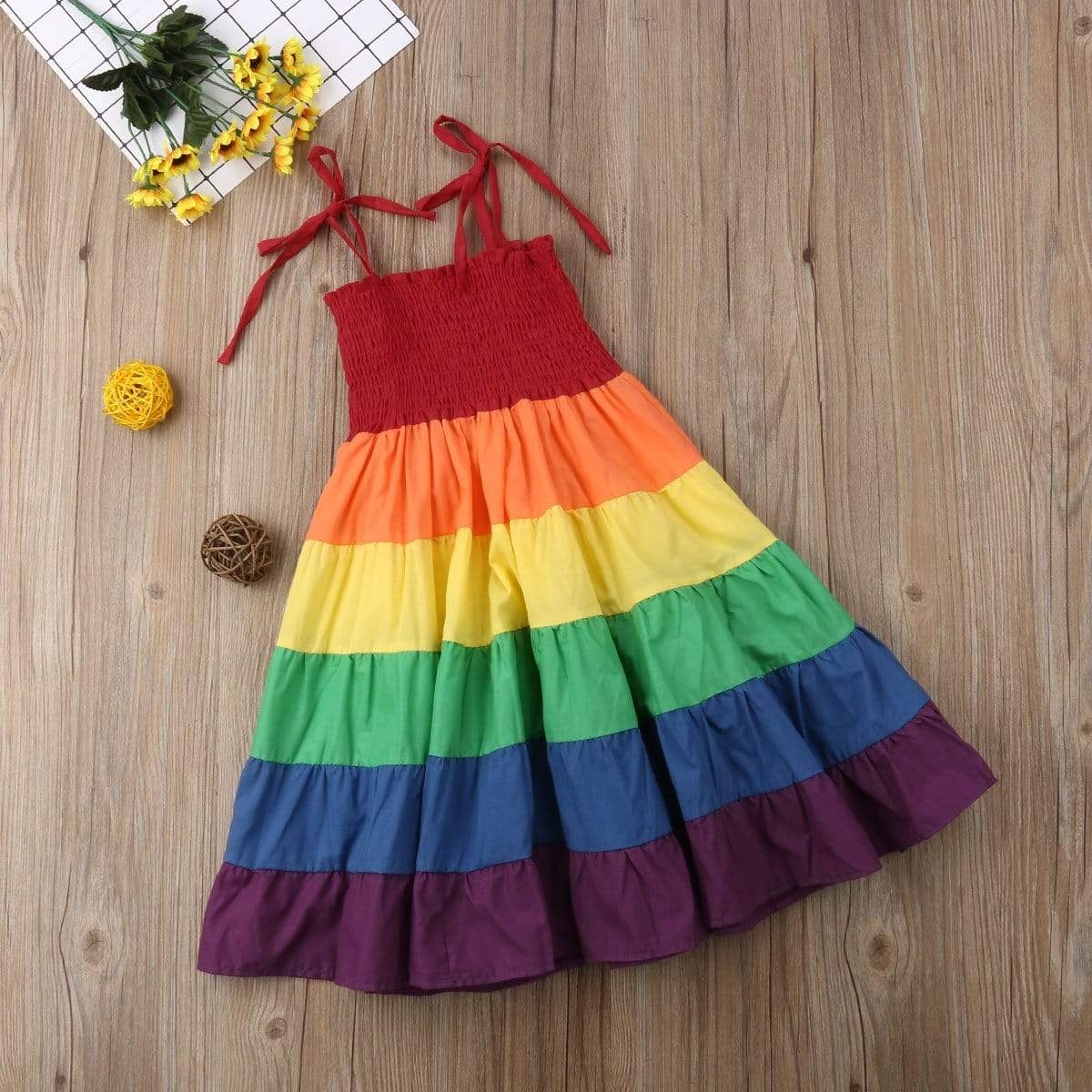 Girl Rainbow Dress - Image 2