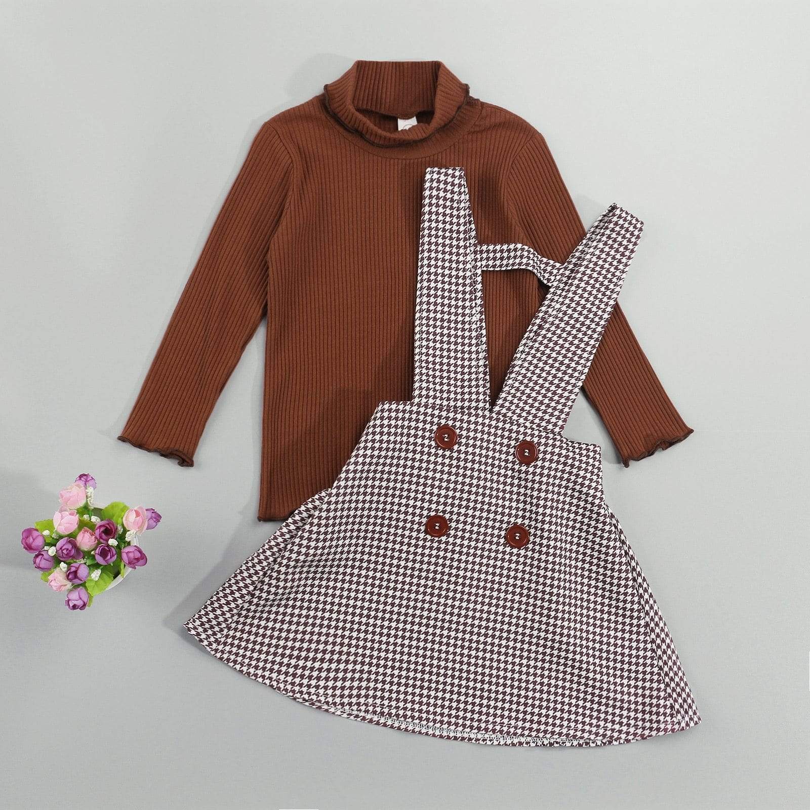 Girl Suspender Skirt Outfit - Image 3