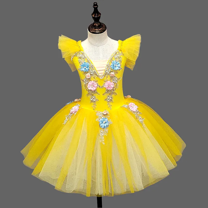 Girls Ballet Tutu Dress with Embroidery - Image 11