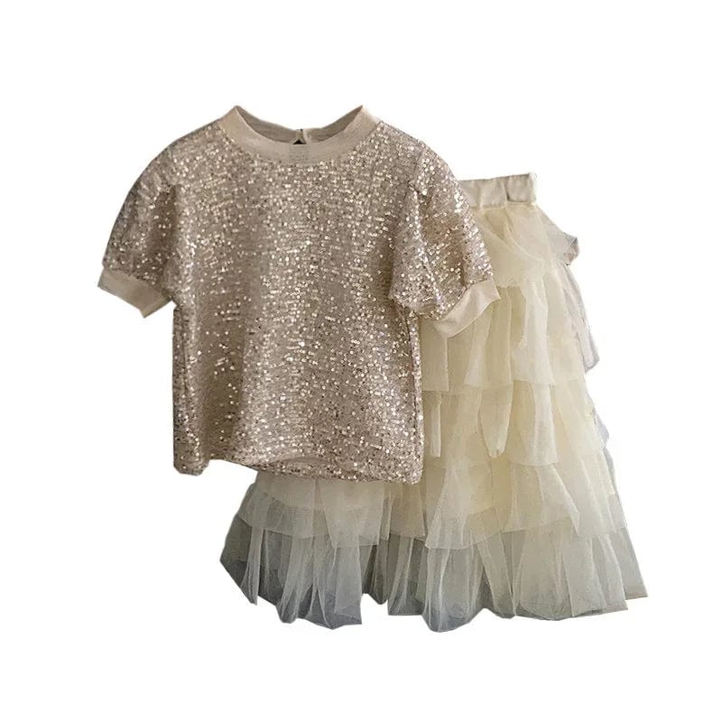 Girls Bling Sequin Shirt and Layered Tutu Skirt Set - Image 6