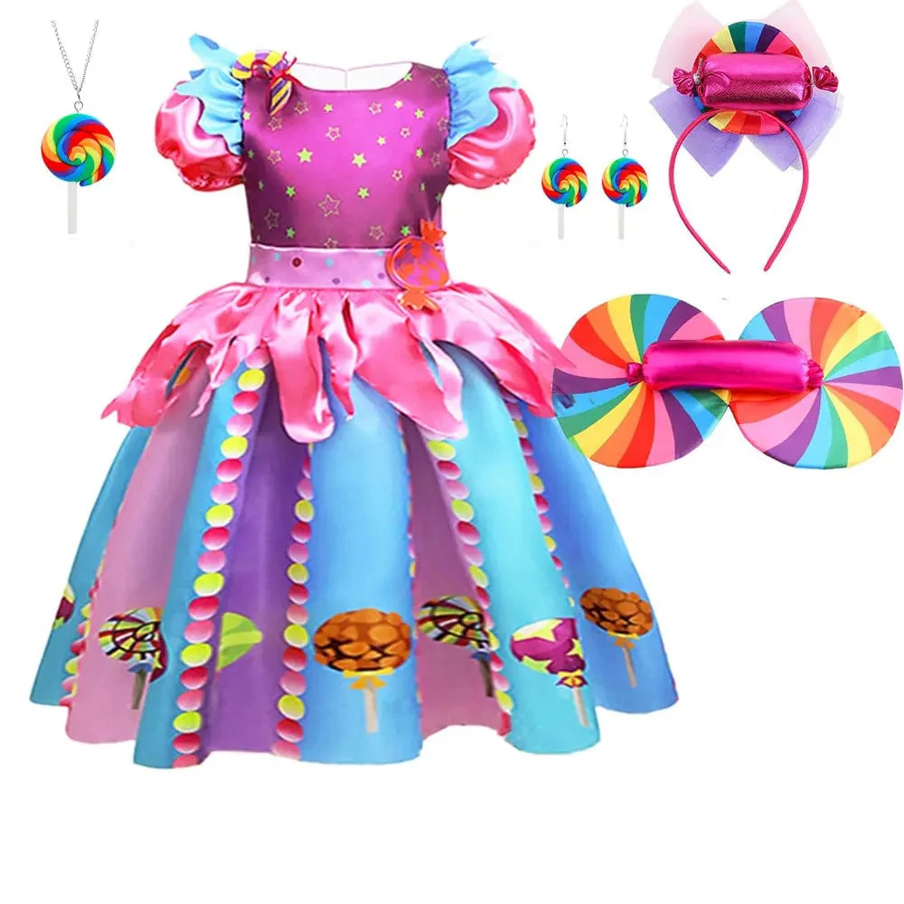 Girls' Candy Rainbow Lollipop Dress - Image 17
