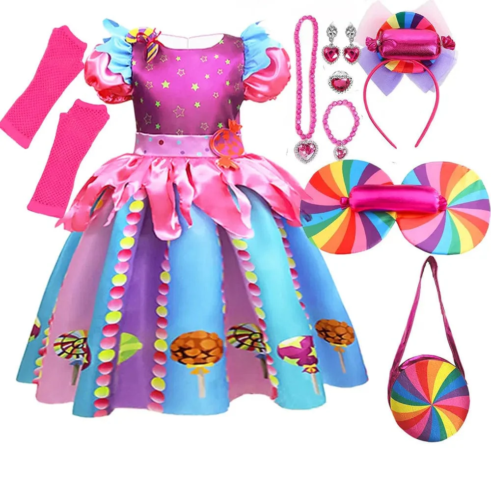 Girls' Candy Rainbow Lollipop Dress - Image 18