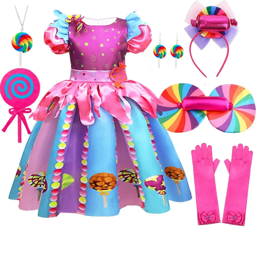 Girls' Candy Rainbow Lollipop Dress - Image 23