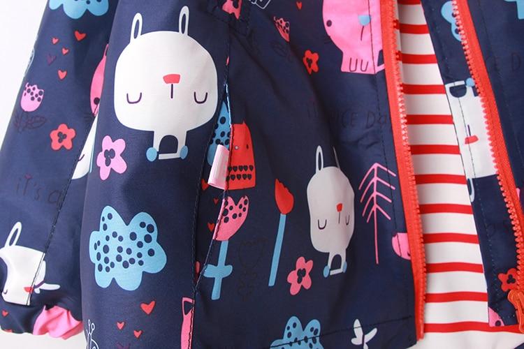 Girls Cat Print Hooded Jacket - Image 11