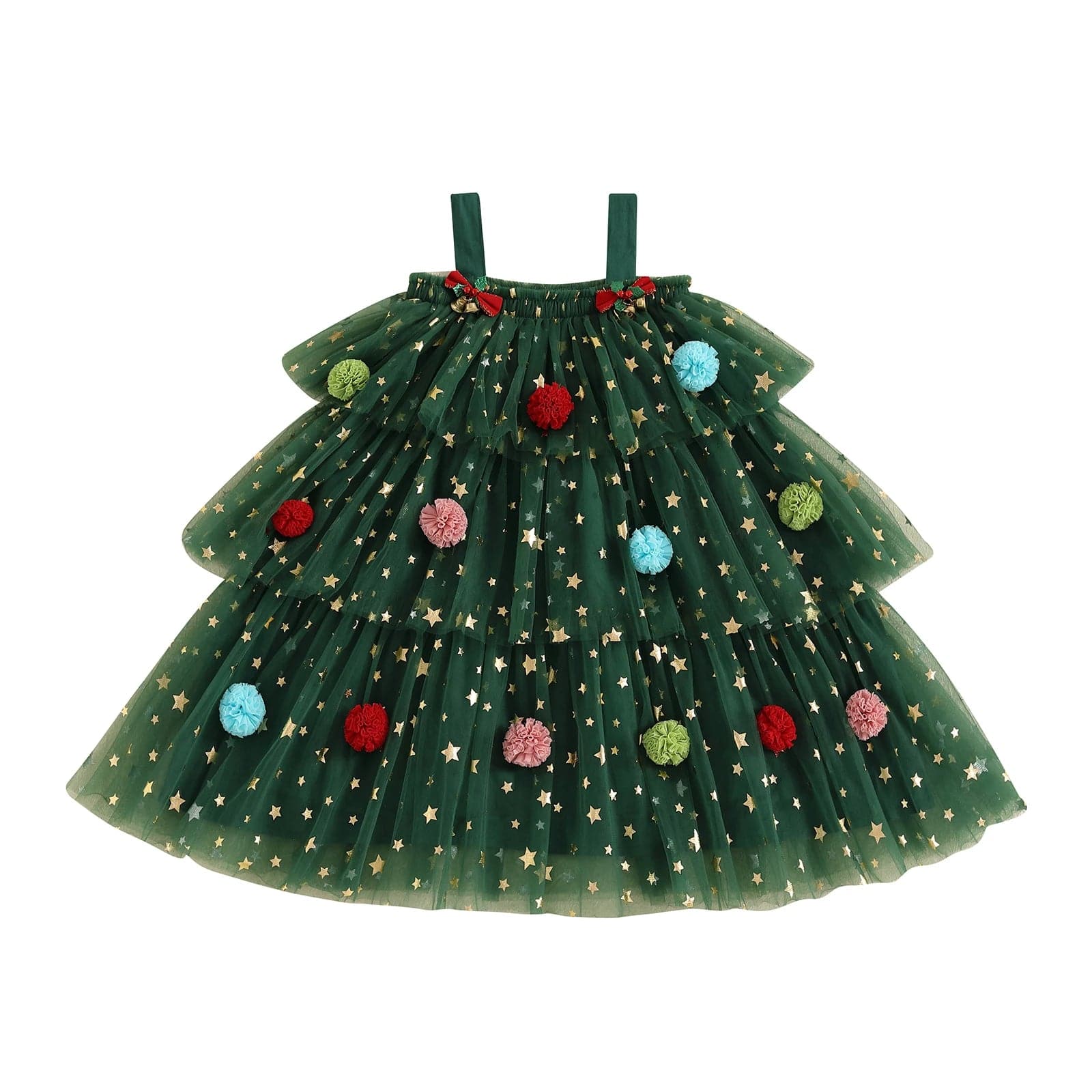 Girls Christmas Tree Dress - Image 10