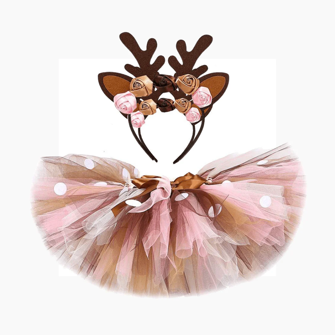 Girls Deer Tutu Skirt Outfit - Image 2
