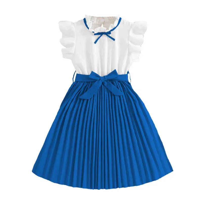 Girls’ Elegant Party Dress with Bow Tie - Image 20