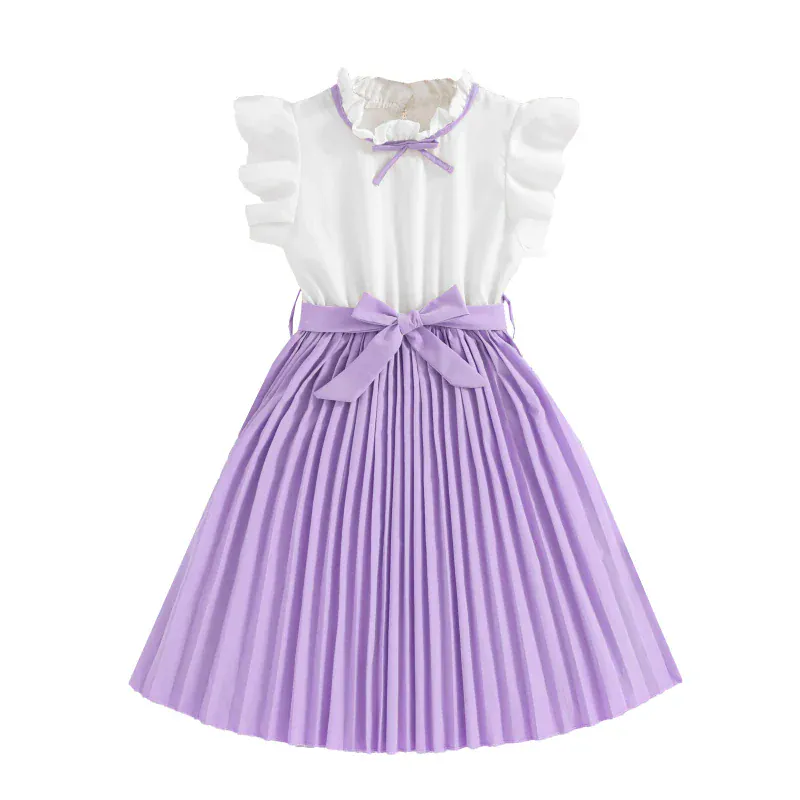 Girls’ Elegant Party Dress with Bow Tie - Image 21