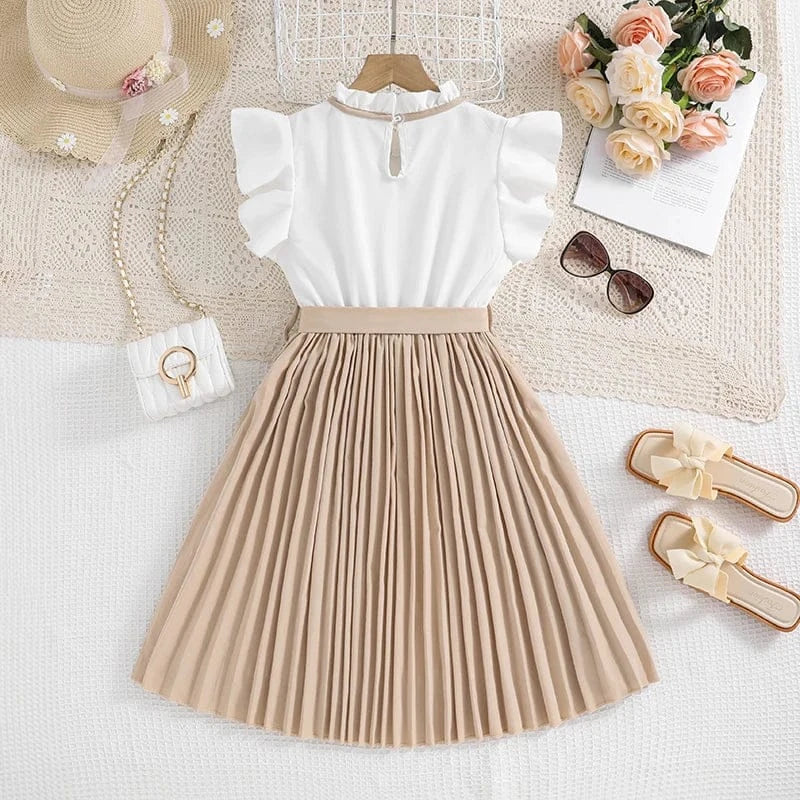 Girls’ Elegant Party Dress with Bow Tie - Image 9
