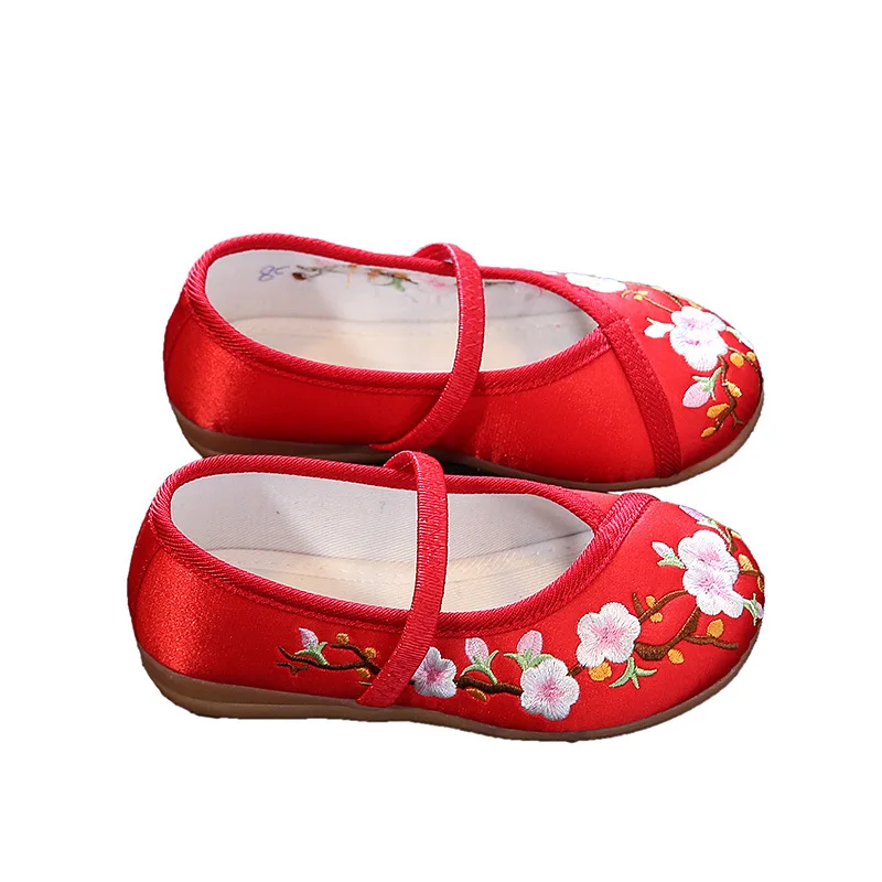 Girls' Embroidered Chinese Style Flat Shoes - Image 4