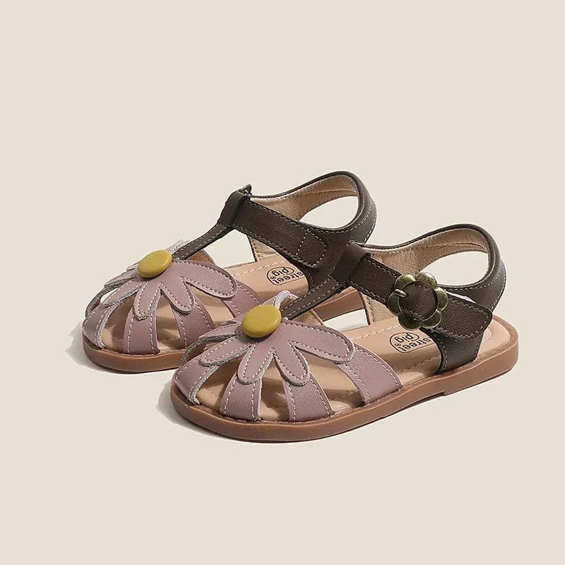 Girls Flower Sandals - Image 2