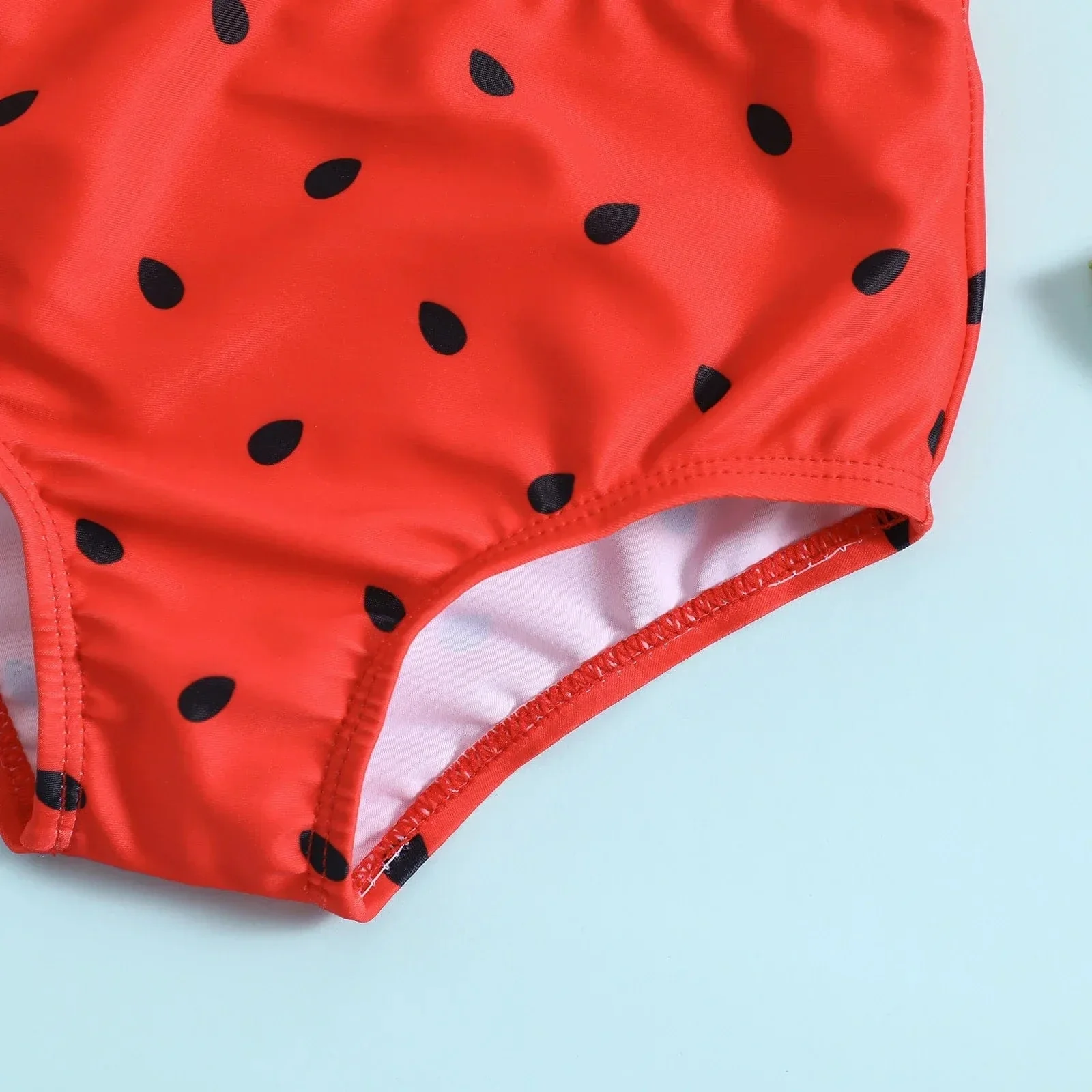 Girls Fruit Print Ruffle Bikini Set - Image 5