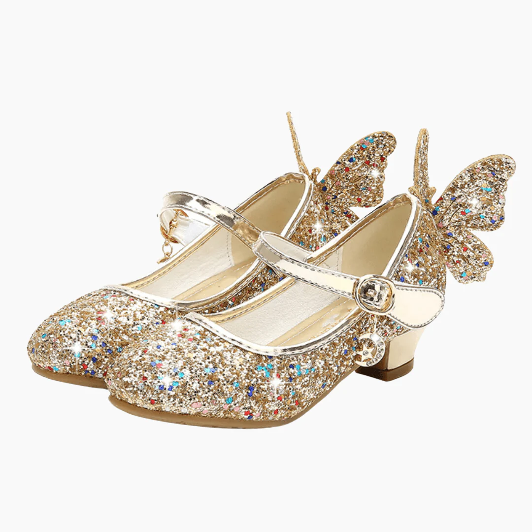 Girls Glitter Butterfly Shoes - Image 2