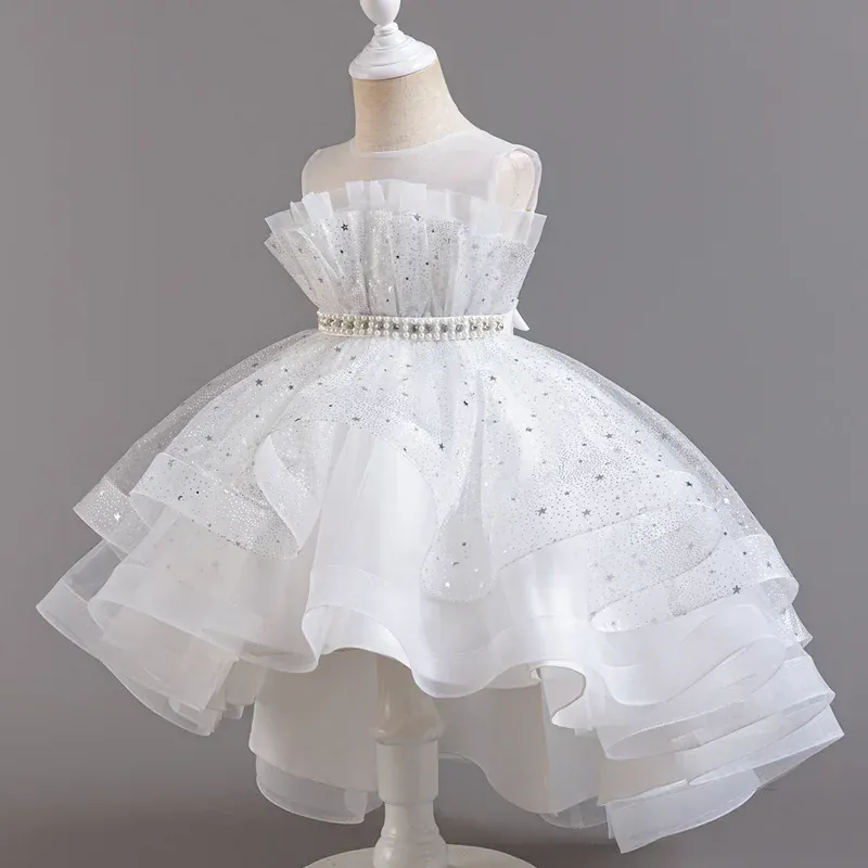 Girl's High-Low Tulle Dress - Image 8