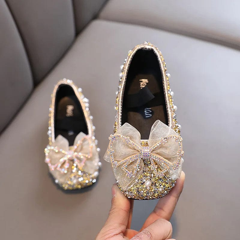 Girls Lace Bow Princess Shoes - Image 8