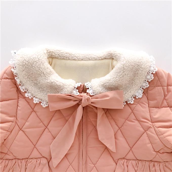 Girls Peter Pan Collar Fleece Jacket - Image 4