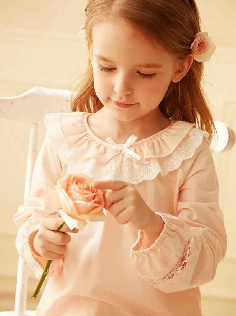 Girl's Pink Long Sleeve Pajamas Set - Image 5
