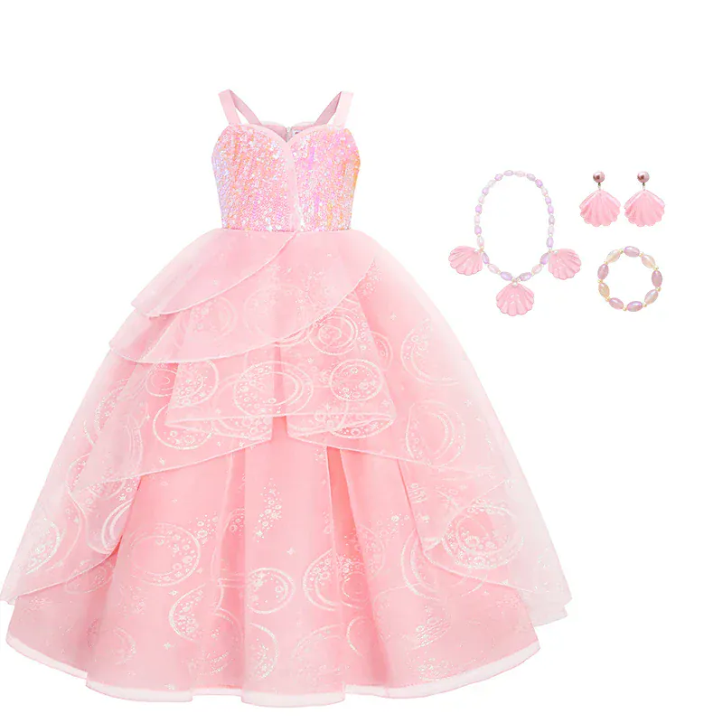 Girl's Pink Princess Ball Gown - Image 12