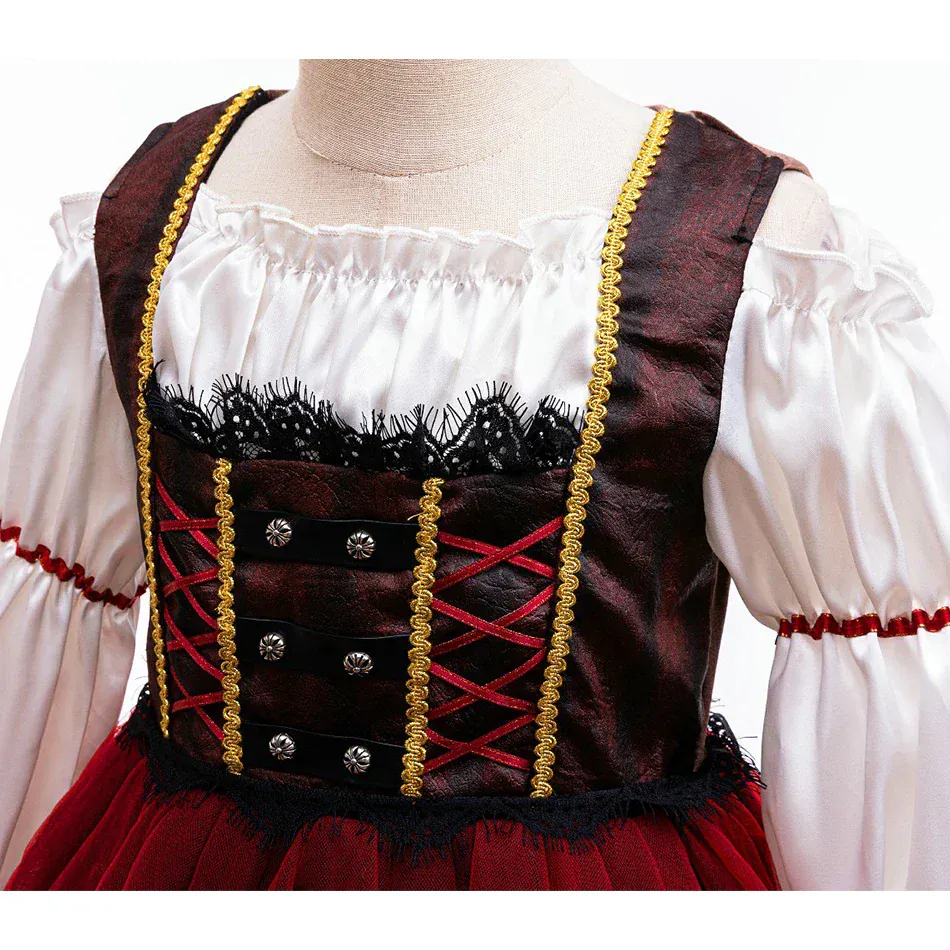 Girl's Pirate Princess Costume - Halloween Adventure Dress - Image 7