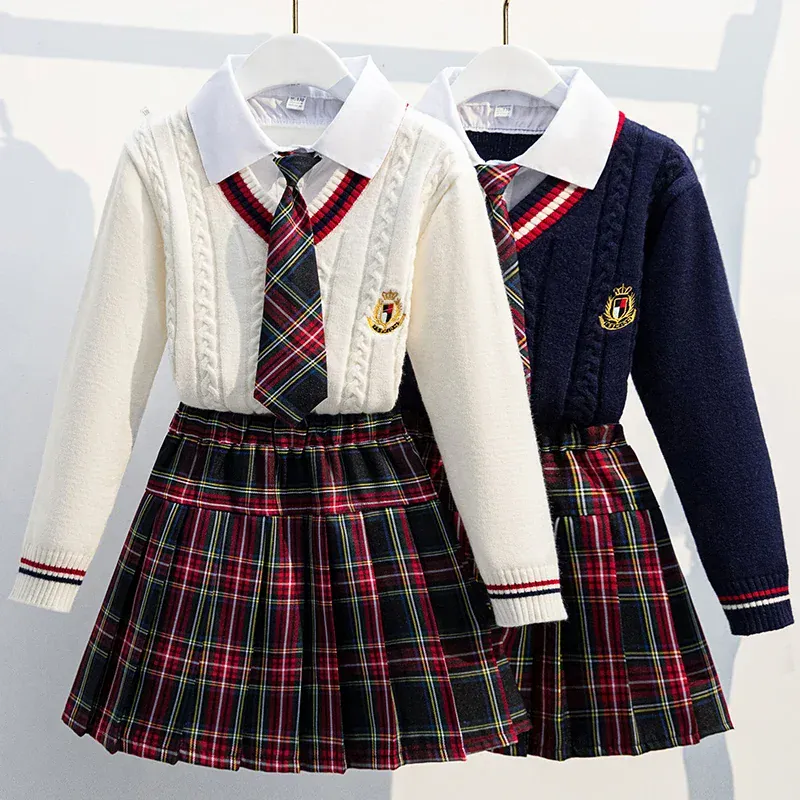 Girls’ Preppy School Uniform Set - Image 4