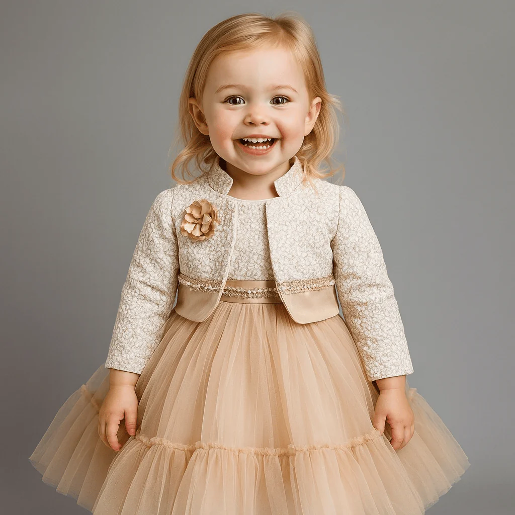 Girls’ Princess Dress and Coat Set - Image 2