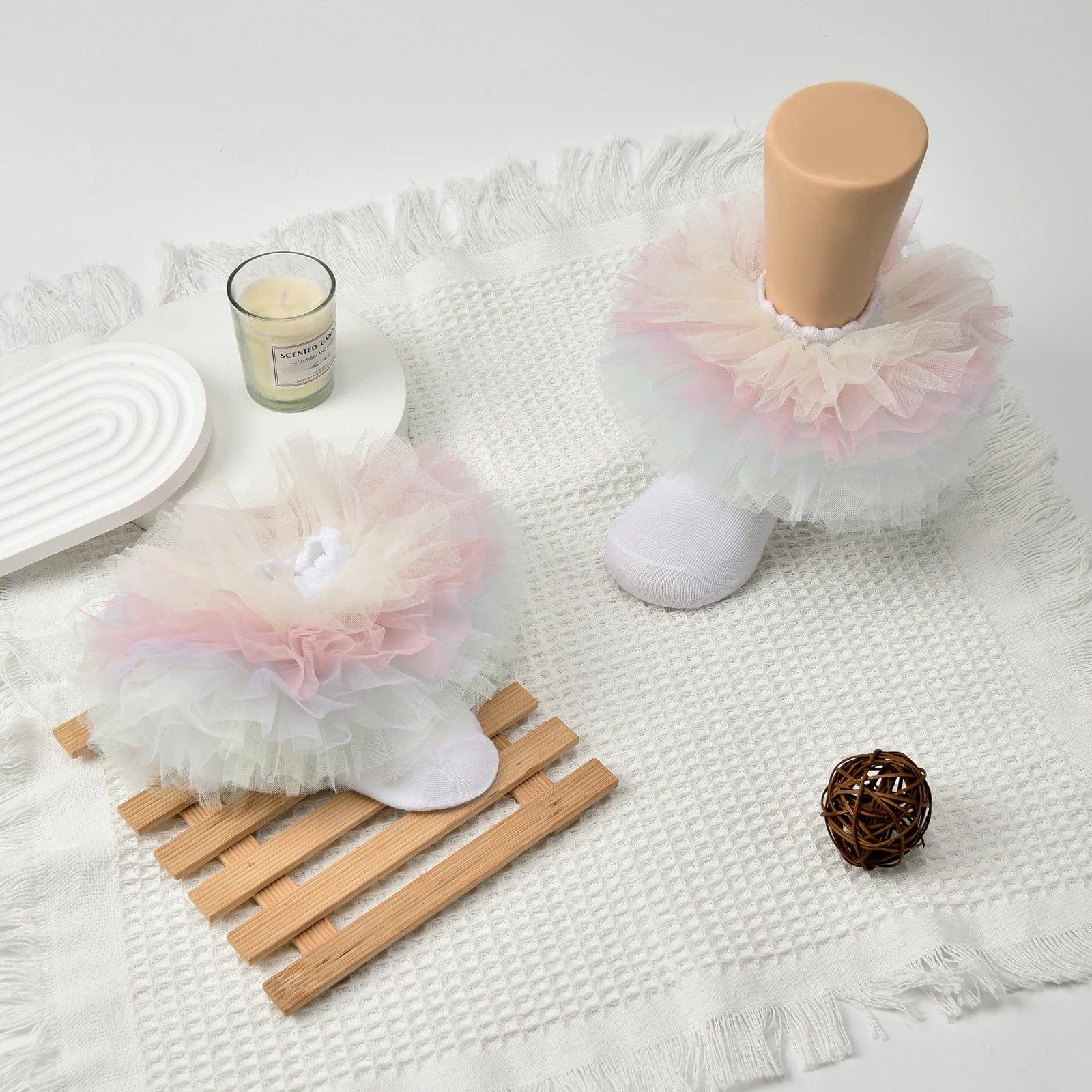 Girls Ruffle Socks with Lace Trim - Image 3