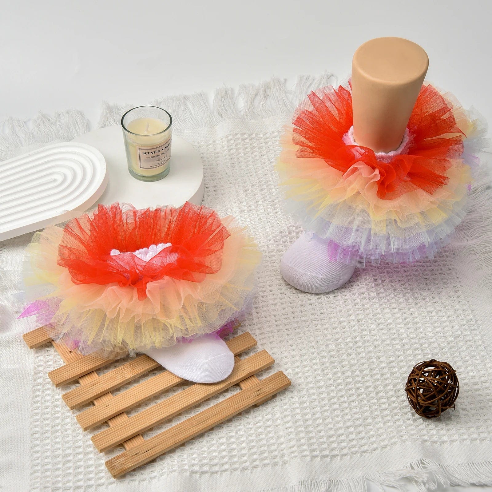 Girls Ruffle Socks with Lace Trim - Image 4