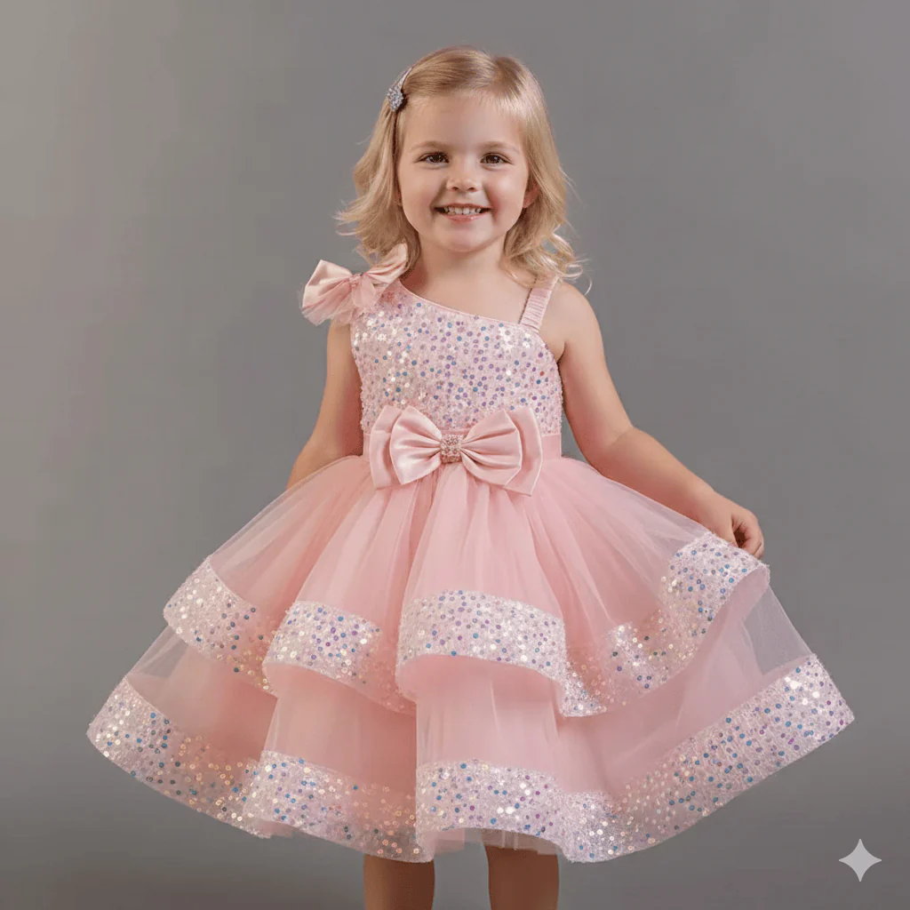 Girls' Sequin & Tulle Princess Dress - Image 4