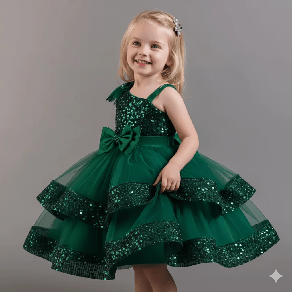 Girls' Sequin & Tulle Princess Dress - Image 5