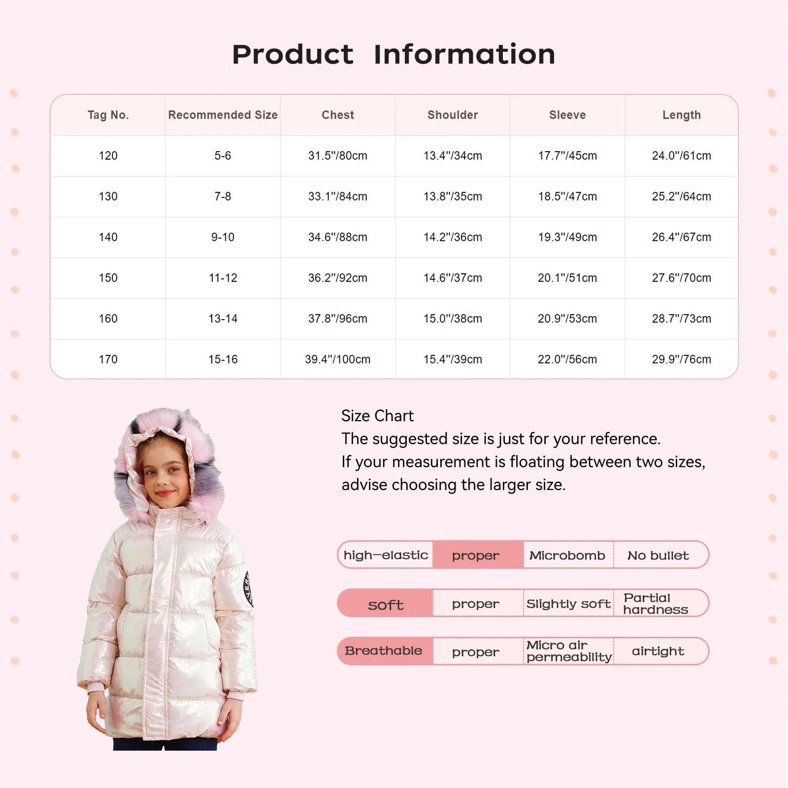 Girls Shiny Metallic Puffer Coat - Image 7