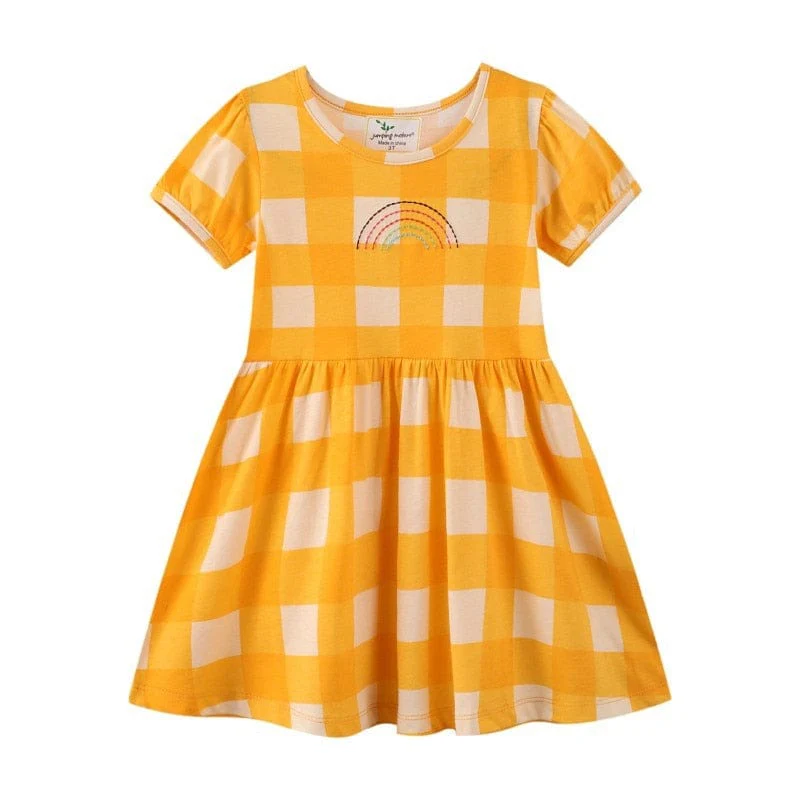 Girls Short Sleeve Flare Dress - Image 4