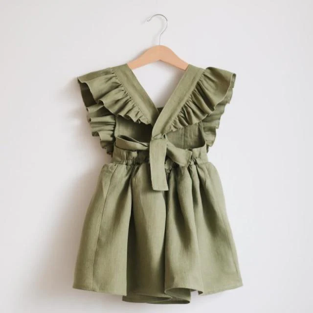 Girls Sleeveless Ruffle Dress - Image 6