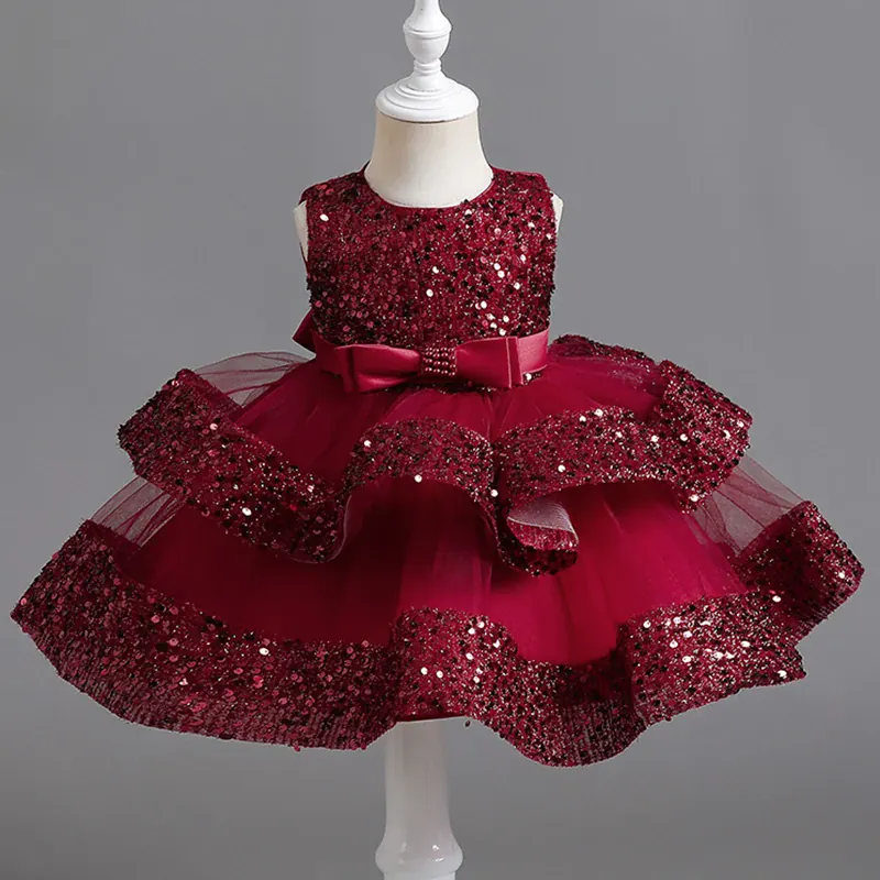 Girls' Sleeveless Sequin & Mesh Party Dress - Image 11