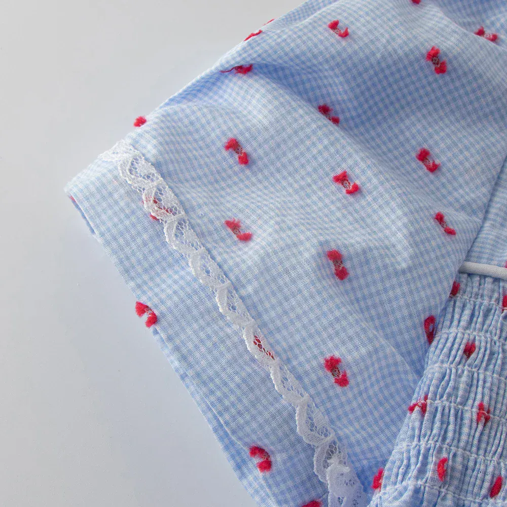Girls' Smocked Dress with Peter Pan Collar - Image 5