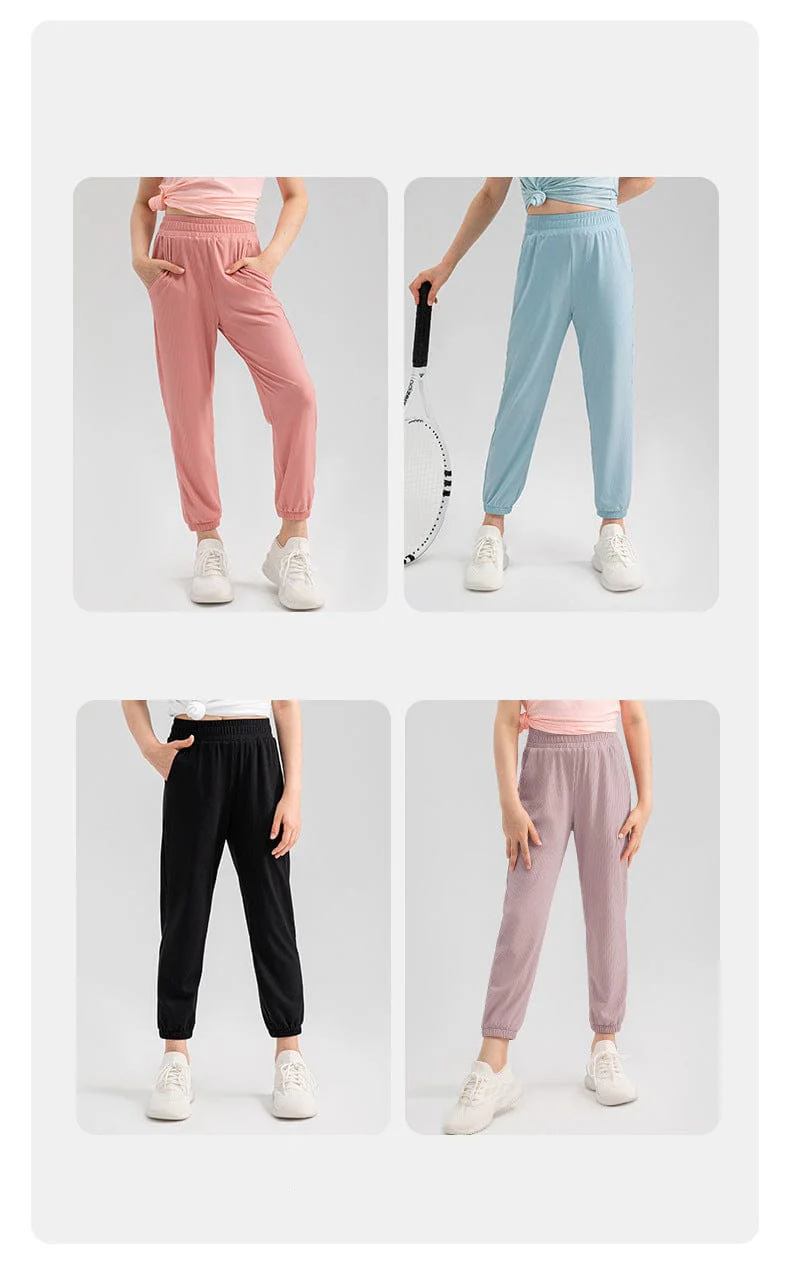 Girls Summer Quick-Dry Jogger Pants - Image 10