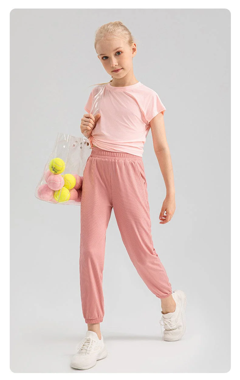 Girls Summer Quick-Dry Jogger Pants - Image 15