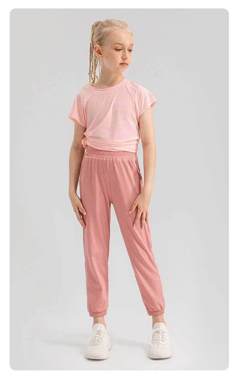 Girls Summer Quick-Dry Jogger Pants - Image 16