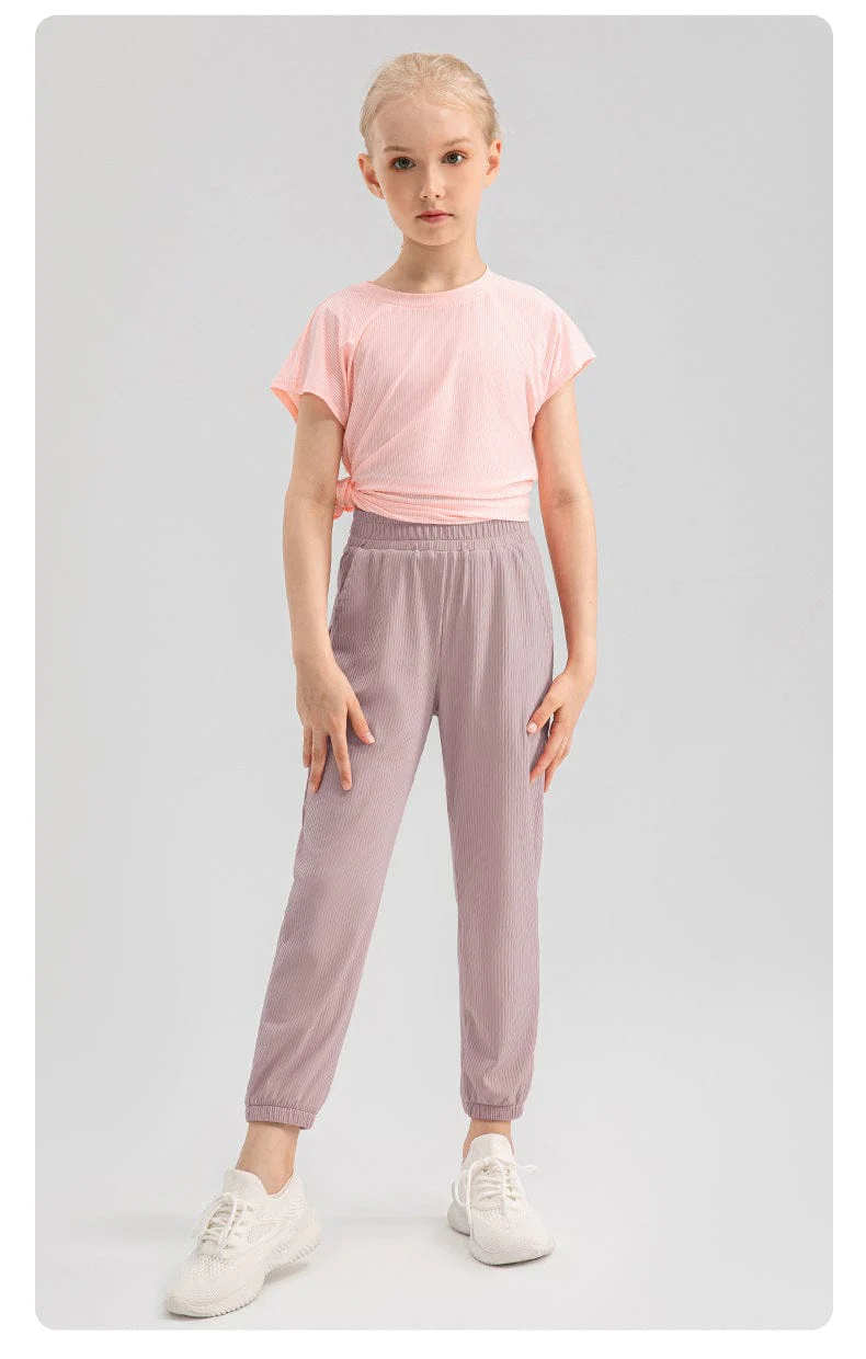 Girls Summer Quick-Dry Jogger Pants - Image 23