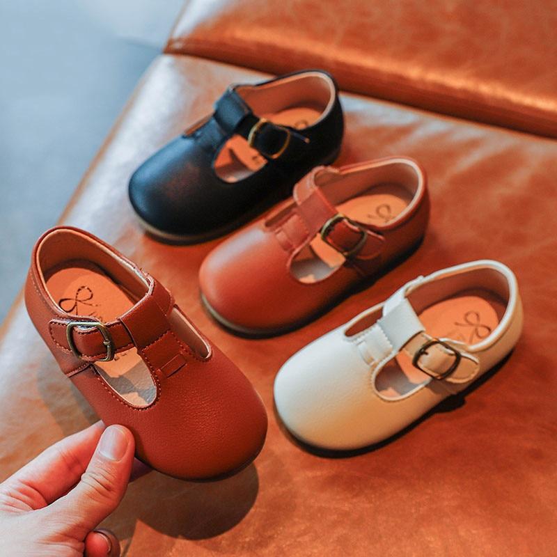 Girls T-Bar Leather Shoes - Image 2