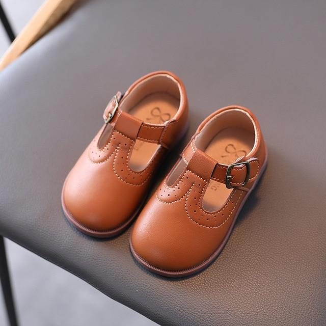 Girls T-Bar Leather Shoes - Image 6