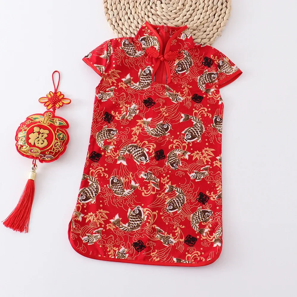 Girls' Traditional Chinese Cheongsam Summer Dress - Image 13