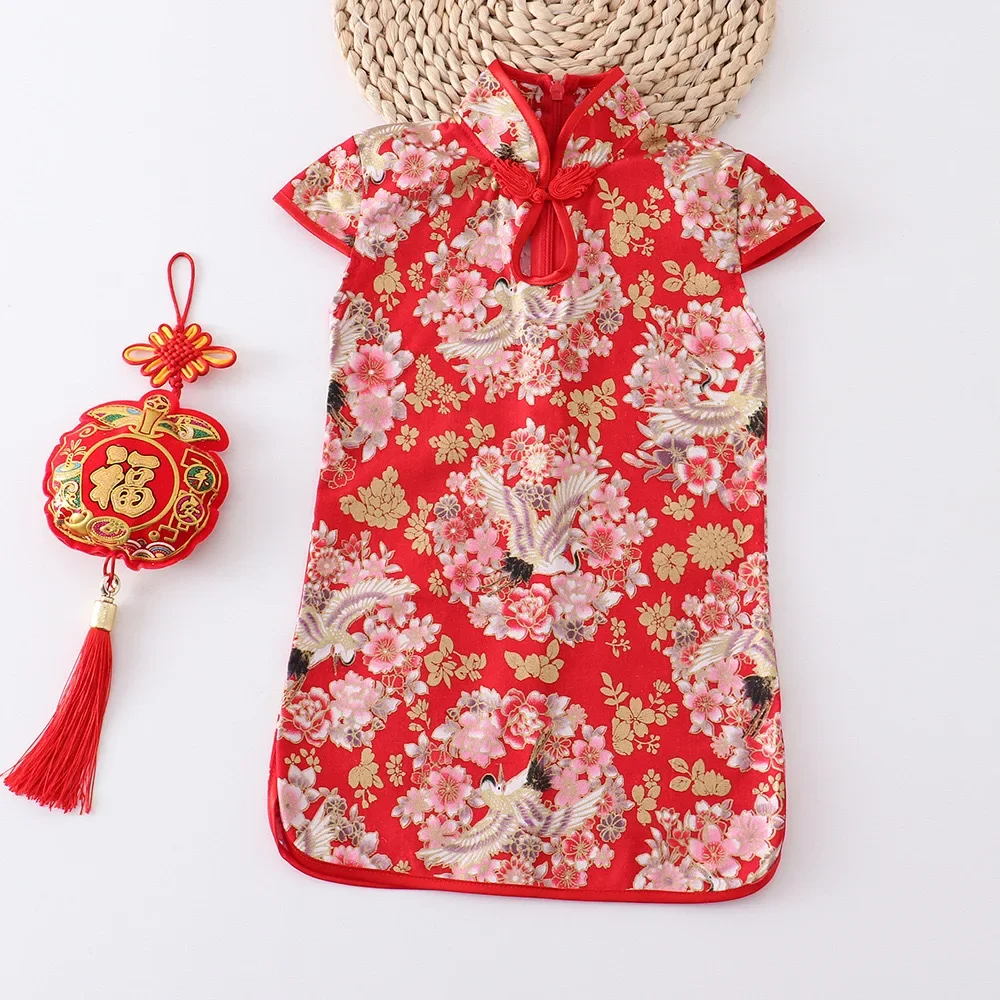 Girls' Traditional Chinese Cheongsam Summer Dress - Image 20