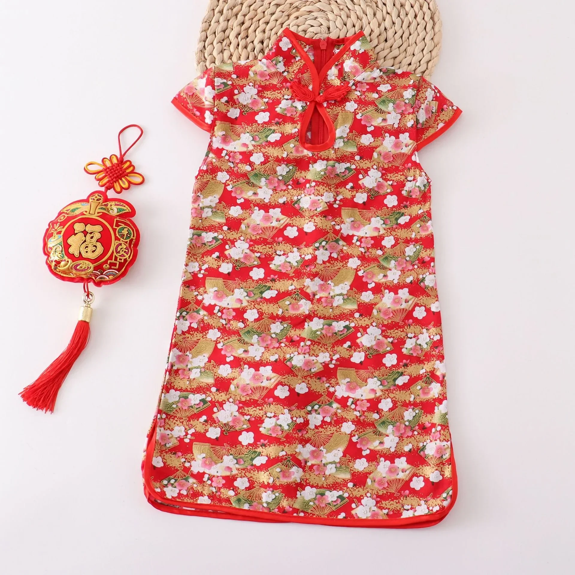 Girls' Traditional Chinese Cheongsam Summer Dress - Image 21