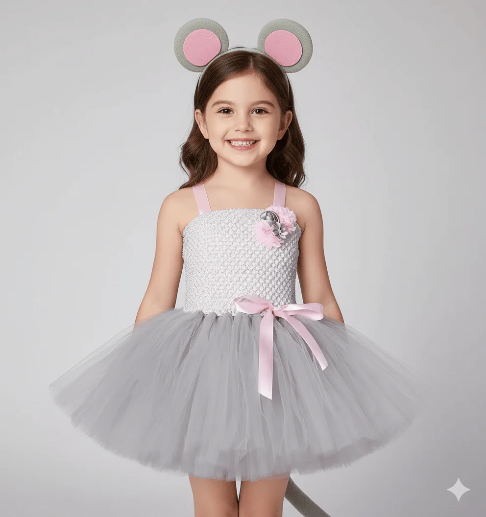 Girl's Tutu Mouse Costume Set - Image 2