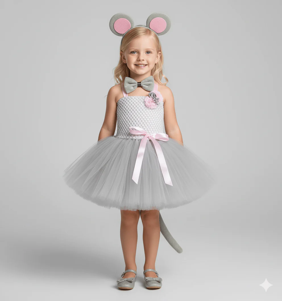 Girl's Tutu Mouse Costume Set - Image 3