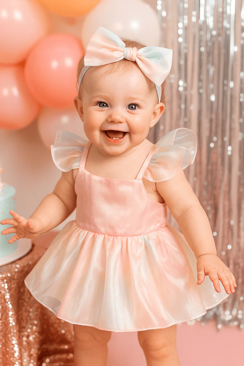 Gradient Pleated Skirt with Matching Headband - Image 8