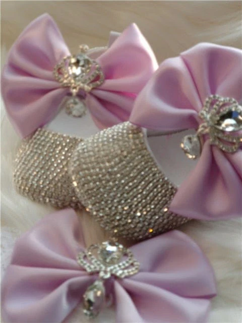 Handmade Crystal Baby Shoes and Headband Gift Set - Image 9